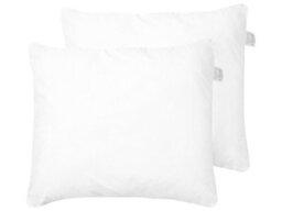 Wyld And Coco Two-Pack White Microfibre Pillows 80 X 80 Cm Polyester Filling High Profile - thumbnail 1