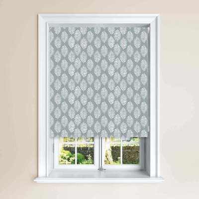 Lister Cartwright Fern Leaf Print Blackout Roller Blinds Easy Fit Child Safety Included (Twilight, 120 X 140 Cm) - image 1