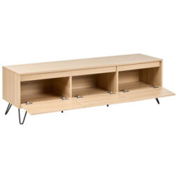 Wyld And Coco Lumina Home Tv Stand 150Cm, Light Brown Particle Board, 3 Shelves, Minimalist Living Room - thumbnail 6
