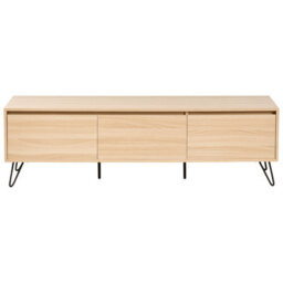 Wyld And Coco Lumina Home Tv Stand 150Cm, Light Brown Particle Board, 3 Shelves, Minimalist Living Room - thumbnail 1