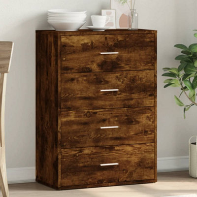 Berkfield Sideboard Smoked Oak 60X31X84 Cm Engineered Wood - image 1