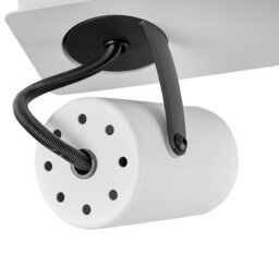 Beliani 4-Light Adjustable Ceiling Lamp White Metal, Modern Industrial Minimalist Design - thumbnail 7