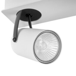 Beliani 4-Light Adjustable Ceiling Lamp White Metal, Modern Industrial Minimalist Design - thumbnail 5