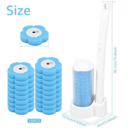 18 Piece Disposable Toilet Brush Head Kit ,deep Clean System With Sleek Storage Caddy , Hygienic And Hassle Free Bathroom Cleaning - thumbnail 2