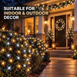 Shatchi 200 Led Warm & Cool White Christmas String Lights, 15M, 8 Modes, Timer, Indoor/outdoor, Green Cable - thumbnail 8
