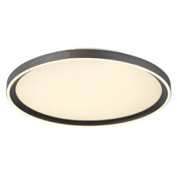 Luminosa Lighting Luminosa Dublin 40Cm Integrated Led Semi Flush Ceiling Light Grey Led Dimmable 2700-6000K Remote Control