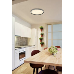 Luminosa Lighting Luminosa Dublin 40Cm Integrated Led Semi Flush Ceiling Light Grey Led Dimmable 2700-6000K Remote Control - thumbnail 8