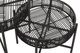 Orsina Batu Set Of 2 Black Rattan Side Tables - thumbnail 4