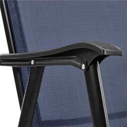 Yaheetech Navy Blue Set Of 2 Outdoor Texteline Folding Dining Chairs With Backrest And Armrests - thumbnail 8