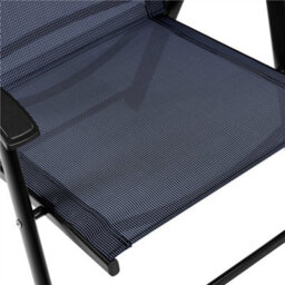 Yaheetech Navy Blue Set Of 2 Outdoor Texteline Folding Dining Chairs With Backrest And Armrests - thumbnail 9