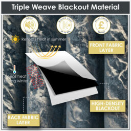 Emma Barclay Mabel Blackout Velvet Eyelet Curtains, Silver - 66 X 90 Inch Pair - thumbnail 6