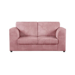Furnishings For Less UK Luxor Jumbo Cord Fabric 2 Seater Sofa - Fullback Pink