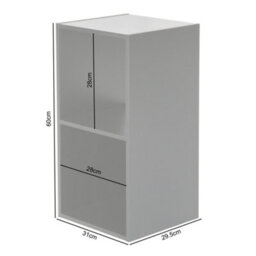 Jane - 2X1 Bookcase - Cube Storage Boxes (Black) - thumbnail 8