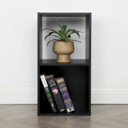 Jane - 2X1 Bookcase - Cube Storage Boxes (Black) - thumbnail 1