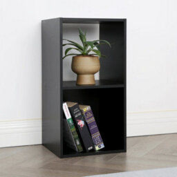Jane - 2X1 Bookcase - Cube Storage Boxes (Black) - thumbnail 2