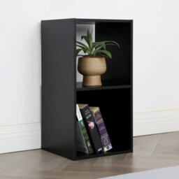 Jane - 2X1 Bookcase - Cube Storage Boxes (Black) - thumbnail 3