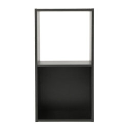 Jane - 2X1 Bookcase - Cube Storage Boxes (Black) - thumbnail 4