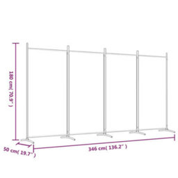 Walplus 4-Panel Room Divider Black 346X180 Cm Fabric - thumbnail 8