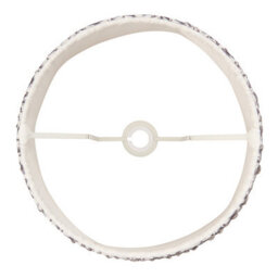 Loops Elegant 35Cm Tapered Cylinder Lamp Shade In Luxurious Pearl Grey Fabric - thumbnail 4