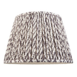 Loops Elegant 35Cm Tapered Cylinder Lamp Shade In Luxurious Pearl Grey Fabric - thumbnail 5