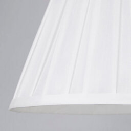 Lighting Collection White Pleat Soft Textured Tapered Fabric Pendant Light Shade - thumbnail 4