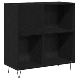 Walplus Record Cabinet Black Oak 85 X 38 X 89 Cm Engineered Wood - thumbnail 2