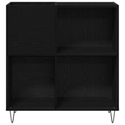 Walplus Record Cabinet Black Oak 85 X 38 X 89 Cm Engineered Wood - thumbnail 5