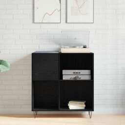 Walplus Record Cabinet Black Oak 85 X 38 X 89 Cm Engineered Wood - thumbnail 4