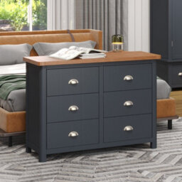 Core Products Dunkeld 3+3 Drawer Wide Chest - Midnight Blue, H90.0Cm X W110.cm X D40.0Cm - thumbnail 7