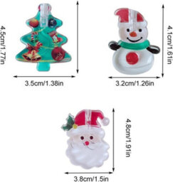 20Ft Christmas Led String Lights: 40 Battery-Operated Santa & Tree Garland With Remote For Indoor/outdoor Fireplace Decor - thumbnail 7
