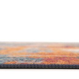 Loomed Terracotta Machine Washable Abstract Soft Low Pile Living Area Rug - 110 X 60Cm - thumbnail 7
