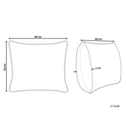Beliani Bed Pillow Errigal Low Microfibre 50 X 60 Cm White - thumbnail 3