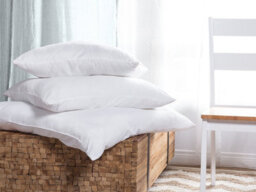 Beliani Bed Pillow Errigal Low Microfibre 50 X 60 Cm White - thumbnail 2