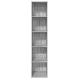 Berkfield Bookcase Grey Sonoma 40X30X189 Cm Engineered Wood - thumbnail 4