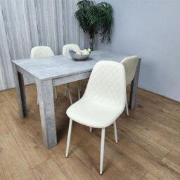 Kosy Koala Wooden Rectangle Dining Table With 4 Cream Chairs Dining Room Furniture - thumbnail 6