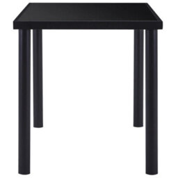 Berkfield Modern Dining Table Black 140X70X75 Cm Tempered Glass - thumbnail 3