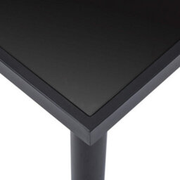 Berkfield Modern Dining Table Black 140X70X75 Cm Tempered Glass - thumbnail 4