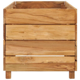 Berkfield Raised Bed 150X40X38 Cm Recycled Teak And Steel - thumbnail 4