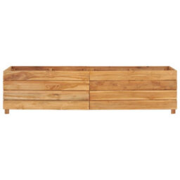 Berkfield Raised Bed 150X40X38 Cm Recycled Teak And Steel - thumbnail 3