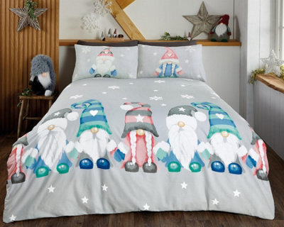 Rapport Gonk Family Reversible Duvet Cover Set Winter/christmas Bedding - image 1