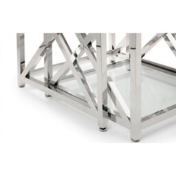 Ashfield Silver Chrome Frame Nest Of Tables - thumbnail 5