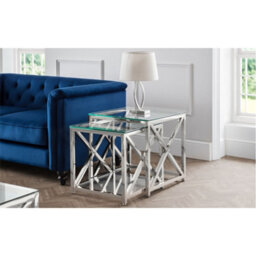 Ashfield Silver Chrome Frame Nest Of Tables