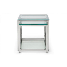 Ashfield Silver Chrome Frame Nest Of Tables - thumbnail 4