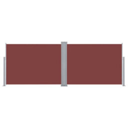 Berkfield Retractable Side Awning Brown 120X1000 Cm - thumbnail 4