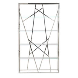 Beliani 4 Tier Shelving Unit Hoxie Metal 175 Cm Silver - thumbnail 4