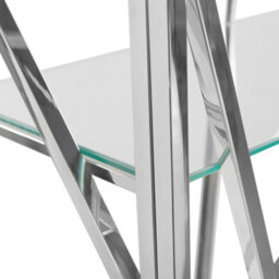 Beliani 4 Tier Shelving Unit Hoxie Metal 175 Cm Silver - thumbnail 5