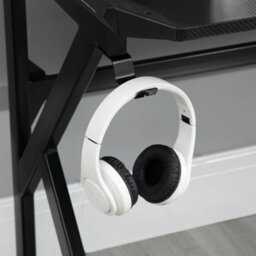 Homcom Spacious Gaming Desk Home Racing W/ Steel Frame Cup Headphone Holder Hook - thumbnail 9