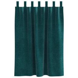 Berkfield Blackout Curtains With Hanging Loops 2 Pcs Dark Green Velvet - thumbnail 3