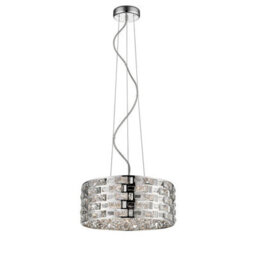 Luminosa Lighting Luminosa Destello Pendant Round 5 Light G9 Polished Chrome/crystal - thumbnail 1