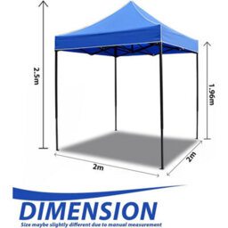 2X2M-Heavy Duty Metal Pop-Up Gazebo Waterproof Garden Party Marquee Canopy - thumbnail 2